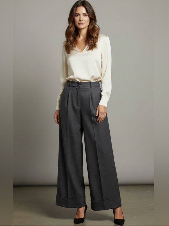 Banana Republic Pants - BANANA REPUBLIC Y2K Wool Jackson Fit Charcoal Grey Stretch Dress Pants